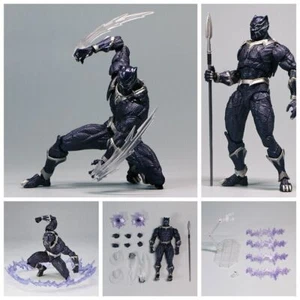 Amazing Yamaguchi Revoltech Black Panther PVC Action Figure NEW NO BOX 15CM - Picture 1 of 12