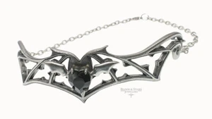 Alchemy Gothic Mircalla Choker Necklace P353 Goth Heart Crystal Black 2000s 00s - Picture 1 of 7