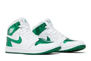 Zapatos de Golf Nike Talla 9.5 Air Jordan Retro 1 Alto Blanco Verde Pino DQ0660-130 - Imagen 1 de 5