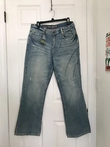 NWT MBARK Relaxed High Waisted Bootcut Denim Jeans Men W32x30 - Picture 1 of 17