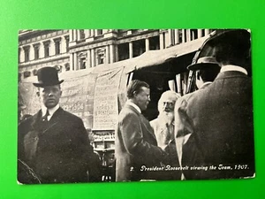 President Teddy Roosevelt Aussichtsteam 1907, Ezra Meeker Postkarte ~ Oregon Trail - Bild 1 von 2