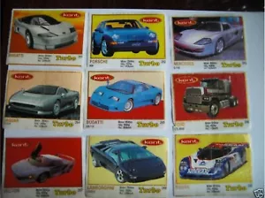 TURBO Wrappers colección de principios del 90-261-330 chicle вкладыши Турбо - Imagen 1 de 8