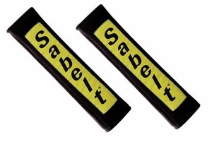SABELT KIT COPPIA COPRISPALLA COPRICINTURA NERI COUPLE HARNESS PADS BLACK 50mm - Picture 1 of 1