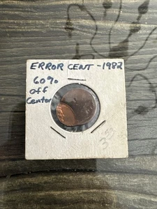 1982 Penny Struck Off Center; Missing Details; Rim Errors; Weigh 2.9g - Picture 1 of 4