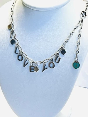 "Collar Tiffany & Co. de plata esterlina I Love You Notes 16""" Foto 1 de 4