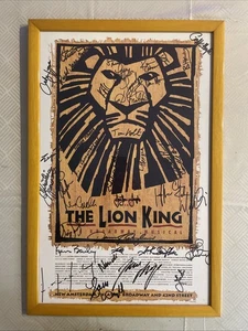 Disney The Lion King Broadway Musical Cast Signed Poster Print 23.5“X 16.5” - Picture 1 of 15