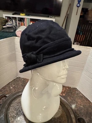 Parkhurst шляпа 100% шерсти Cloche шляпа черный - Изображение 1 из 4