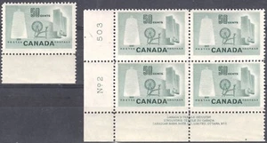 Canada: #334 50c Textile Industry Plate Block Pl.2 LL + Single, Mint NH CV$40 - Picture 1 of 1
