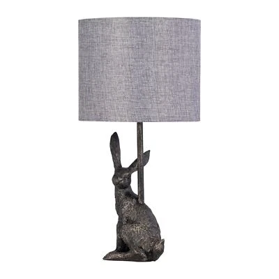 Lampada da tavolo coniglio oro antico comodino retrò animali camera da letto luce - Immagine 1 di 4