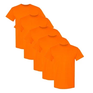 Hi Vis Sicherheitshemden orange für Herren 5,3 Oz. Arbeitssicherheitspaket 5 GILDAN - Bild 1 von 5