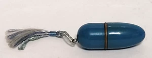 Vintage Enamel sewing Travel Kit Bullet w/ Tassel, Made in Germany, US ZONE - Picture 1 of 9