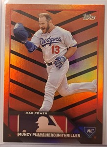 2023 TOPPS UPDATE ORANGE AND BLACK  #US179 MAX POWER  DODGERS