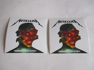 METALLICA Hardwired To Self Destruct Stickers 4"X4" 2016 Promo Only Set Of 2 NEW - Picture 1 of 3