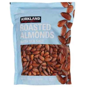 Kirkland Roasted Almonds With Sea Salt Dry Nuts Fruit Heart Healthy Snack 40 oz - Picture 1 of 6