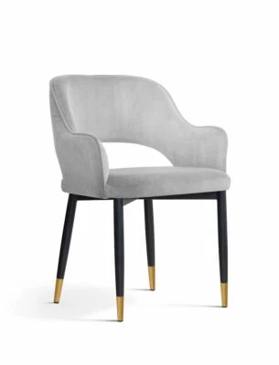 Stuhl Polsterstuhl Margot Esszimmerstuhl Velvet Samtoptik Metallfüße Schön 08 - Bild 1 von 4