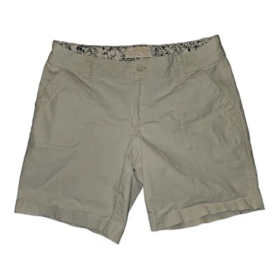 Pantalones Cortos Eddie Bauer Ripstop Para Mujer 4 Marfil Ligeros Bolsillos Cortados Exterior Foto 1 de 4