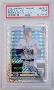 2020 Bowman Chrome Bobby Witt Jr. Mega Image Variation Refractor PSA MINT 9 - Picture 1 of 2