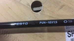 FESTO 159669 PLASTIC TUBING LOT OF 10 METERS PUN-10X1,5-SW BLACK - Picture 1 of 2