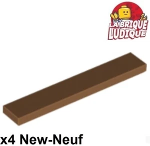 Lego 4X Fliese Glatte Platte 1X6 Mit Rille Stuhl Mittel Nougat 6636 NEU - Picture 1 of 1