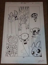 POWERPUFF GIRLS #10 DC 2001 Series Original Page #16 Phil Moy Mike De Carlo