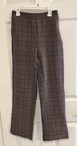 Urban Outfitters Plaid Pull On Pants with Pockets Size XS Purple Tan - Picture 1 of 16