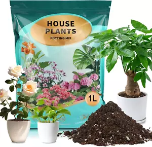 Potting Soil Mix 1qt for Indoor Plants, Organic Houseplant Soil Well Draining Di - Picture 1 of 7