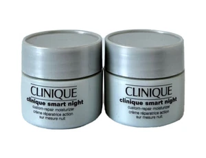 Lot X 2 Clinique Smart Night Custom-Repair Moisturizer Cream 0.5 oz / 15 ml Each - Picture 1 of 2