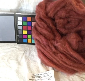 Romney variegated antique rose wool roving spinning weaving felting fiber arts - Picture 1 of 2