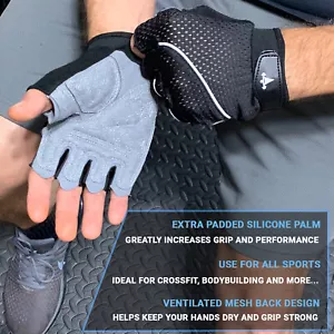 Guantes de espalda de malla para entrenamiento levantamiento de pesas Crossfit gimnasio entrenamiento agarre físico - Imagen 1 de 42