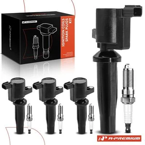 A-Premium 4x Ignition Coil + 4x Iridium & Platinum Spark Plug for Ford Fusion - Picture 1 of 10