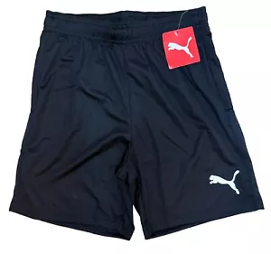 Puma Youth Size XL *NWT* Soccer Futbol Team Goal Sports Shorts Black/White Logo - Picture 1 of 3