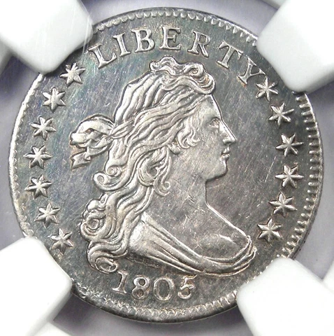 1805 Draped Bust Dime 10C Coin - Certified NGC Uncirculated Details (UNC MS) Cover