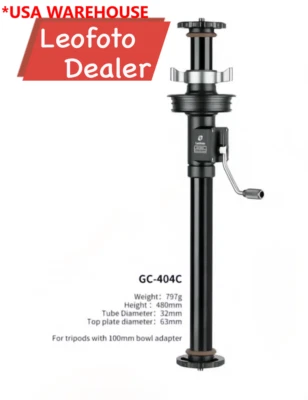 Leofoto GC-404C Trípode Engranaje Columna Central para Trípode 100mm Cuenco Foto 1 de 4