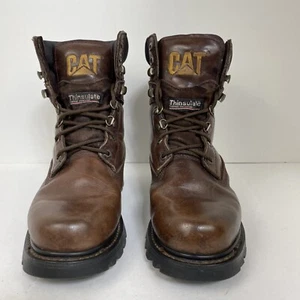 Caterpillar Water Resistant Oil Leather Thinsulate Work Boots Size 7.5 M - Picture 1 of 10