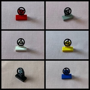 LEGO Part No 3829c01: Steering Stand 1x2 w/Steering Wheel - Choose Colour & No. - Picture 1 of 21