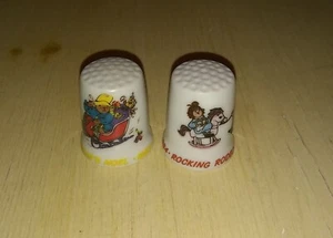 1980's Vintage Schmid Annual Thimble Paddington Bear & Rocking Rodeo Limited Ed. - Picture 1 of 4