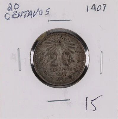 1907 M Mexico Silver 20 Centavos - Image 1 of 2