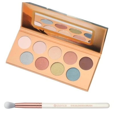 Essence G'Day Sydney Eyeshadow Palette 9 Colors And Eye Shadow Blender Brush NEW - Image 1 of 4