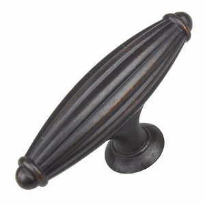 GlideRite 2-1/2" Fluted Cabinet Hardware Knob Oil Rubbed Bronze - 4047-ORB-1 - Picture 1 of 6