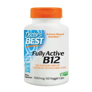 Doctor's Best, Fully Active B12 (Methylcobalamin), 1500mcg, 60 Veg. Capsules - Picture 1 of 2