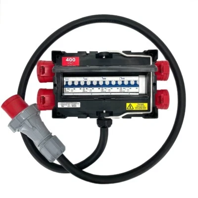 PCE ISCHL Power Distribution Box 63Amp 400V 5 Pin 3 Phase IP44 Distro MCB - Image 1 of 4