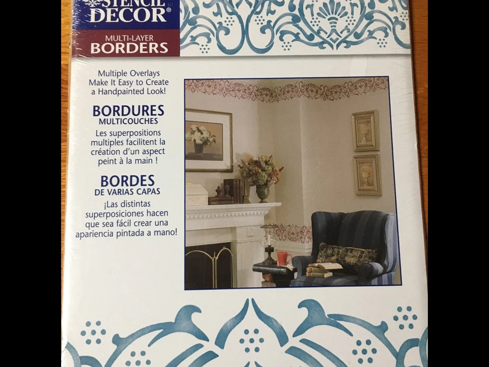 Plaid Stencil Decor Regency Border SCROLLWORK  #26713 Deborah Mallow~NIP - Image 1 of 1