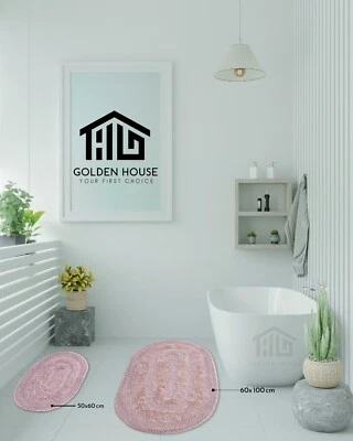 MACO Badematte Badematten Badvorleger Badteppich 2 Stück Set Baumwolle 2er Set - Bild 1 von 3