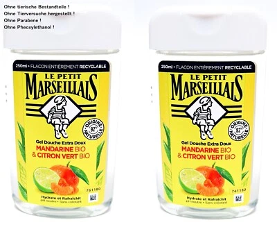 Duschgel Zitrone und Mandarine Zitrus Duschcreme 2x 250ml Le Petit Marseillais