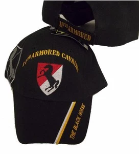 11th ARMORED CAVALRY BLACK HORSE BASEBALL STYLE EMBROIDERED HAT usa army cap A40 - Picture 1 of 3