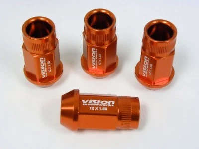 16 TOYOTA YARIS ECHO MRS RACING LUG NUTS 12X1.5 ORANGE - Image 1 of 1