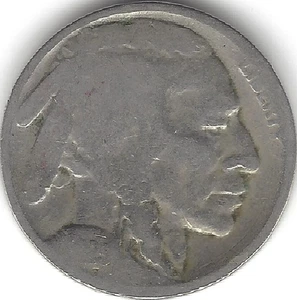 1929-D Buffalo or Indian Head Nickel, date restored (U.S. Coin, Money Collectibl - Picture 1 of 2