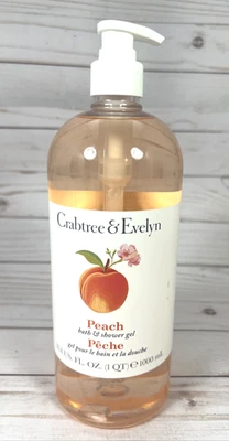 Crabtree & Evelyn Peach Bath & Shower Gel Jumbo 33.8oz - Image 1 of 3