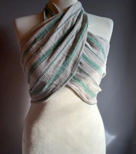 Zara Cotton Striped Wrap Crop Halter * - Size L - Picture 1 of 4