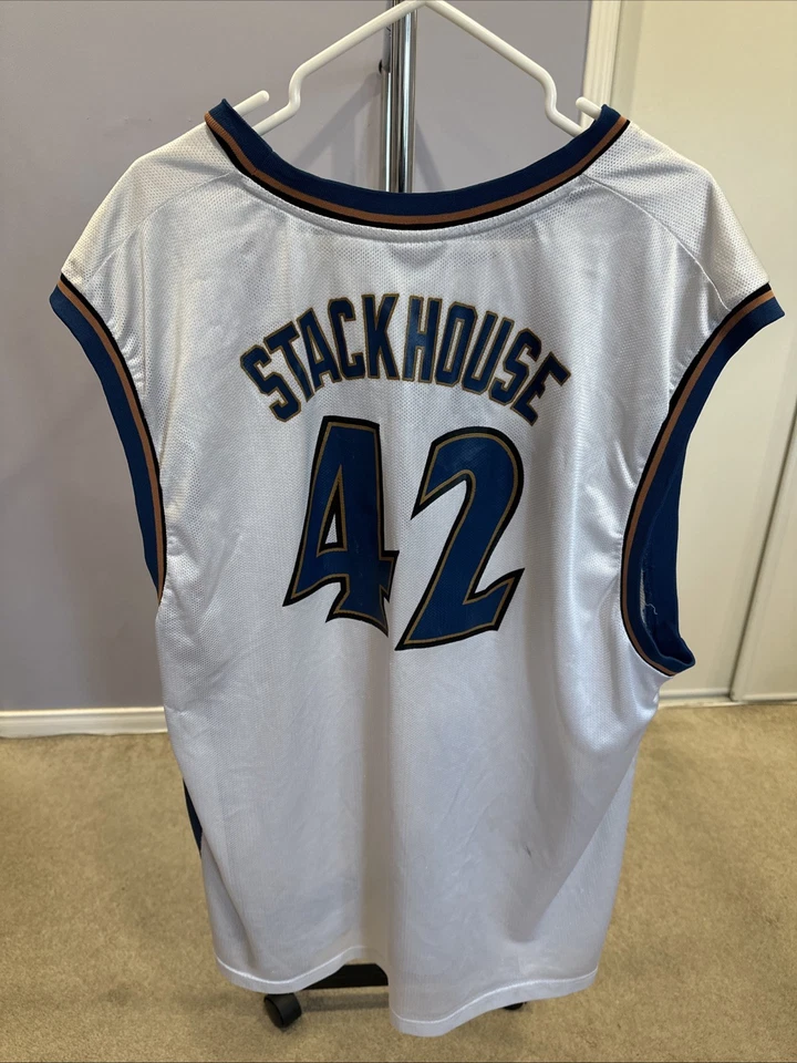 Винтажная мужская белая футболка Reebok 2XL NO42 Jerry Stackhouse Wizards баскетбол НБА - Изображение 1 из 4